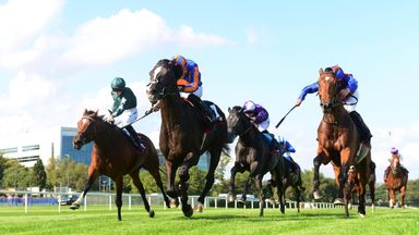 Auguste Rodin and Ryan Moore win the Royal Bahrain Irish Champion Stakes
